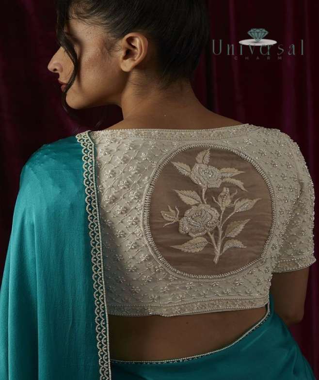 Back Side Thread Work Blouse