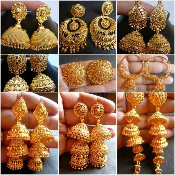 Jhumki Earrings New Traditional Gold Design